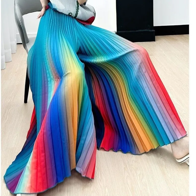 Hot Selling Women Skirt Pants Pleated Long Pants Women Clothing Trend High Waisted Baggy Pants Chic Casual Loose Trousers