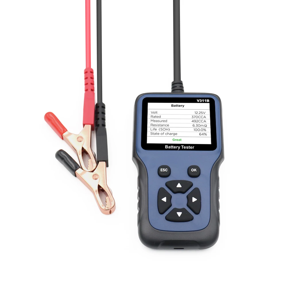 12V Car Battery Tester V311B Auto Battery Analyzer Supports 9 languages