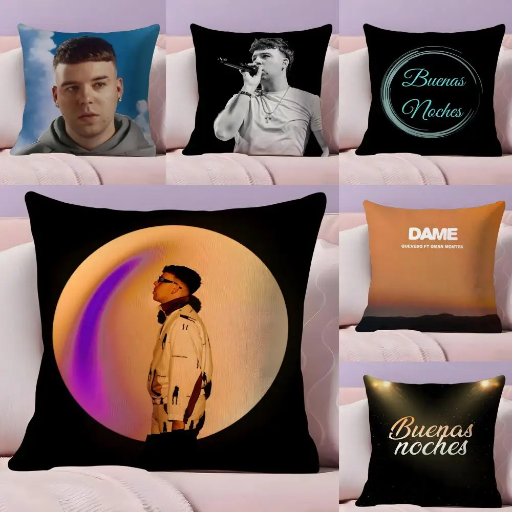 Buenas Noches Q-Quevedo Singer Pillow Case Silky Short Plush With Invisible Zipper Dustproof Sofa Cushion Cover