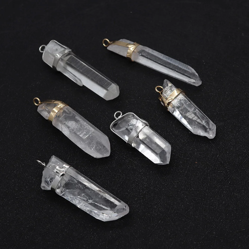 Exquisite Natural Stone Irregular White Crystal Pendant 10-60mm Charm Fashion Jewelry Making DIY Necklace Earring Accessories