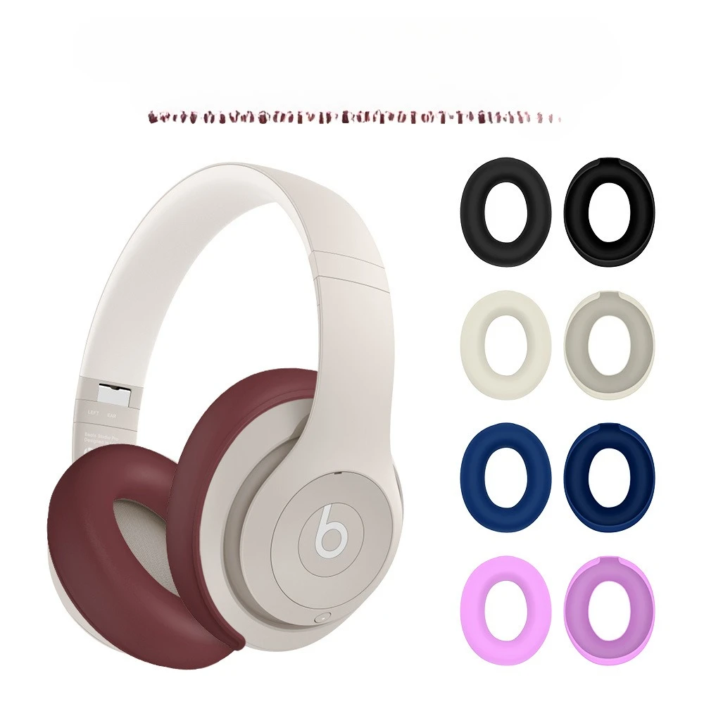 For Apple  Protective Silicone Cover Case for Beats Studio Pro Headphones Ear Pads, Anti-Dust Shell Protector T18 Earmuffs