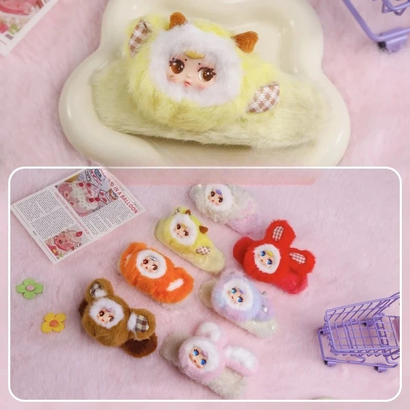 

Заколка для волос в виде конфет, плюшевая слепая коробка, мм, кремовая конфета MengMeng, детская заколка для волос, плюшевая глухая коробка, милая милая кукла, слепая коробка, подарок