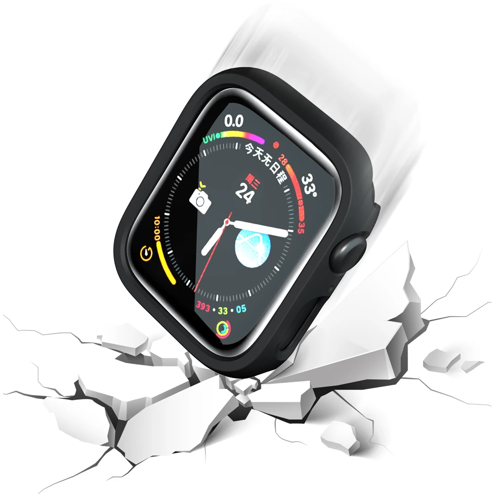 Cover for Apple Watch Case 45mm/44mm/41mm/40mm PC Bumper No Screen Protector case for iWatch Series 9/8/7/6/se/5/4 accessories