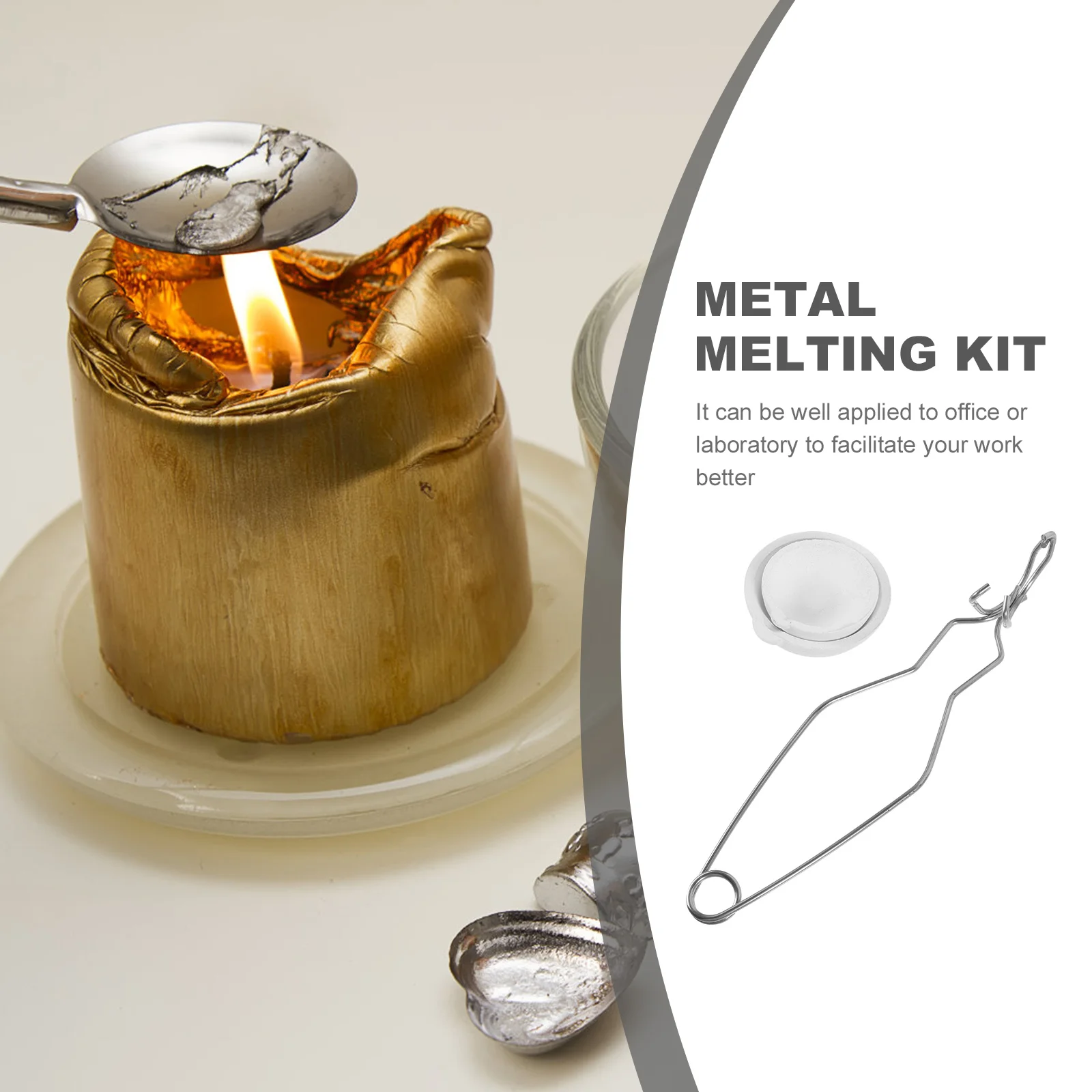 Snap Tools Melting Ceramic Crucible Set Crucibles Dish Refined Gold Handle Metal