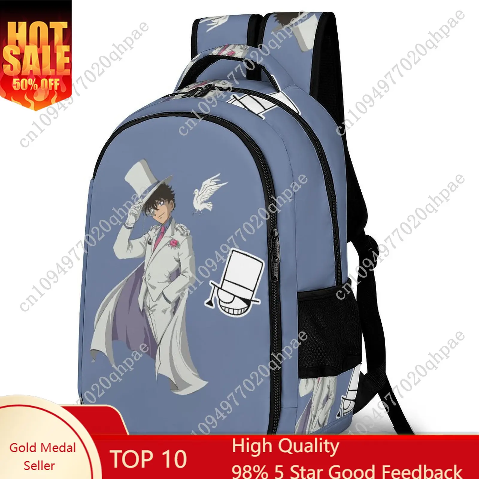 

Kid the Phantom Thief Kids School Backpack for Boys Girls Travel Business Capacity Daypack Pocket Customizable Personalized Gift