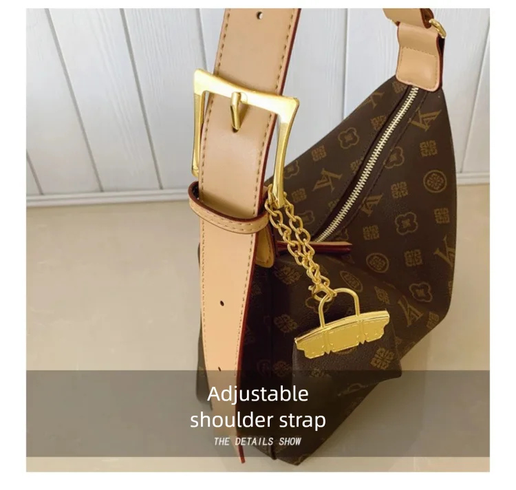 Einzigartige Vintage Elegante Luxus-Designer Wickeltasche für Frauen Große Kapazität Pendler-Tragetasche Modische Damen Einzelschultertasche – Detail 4