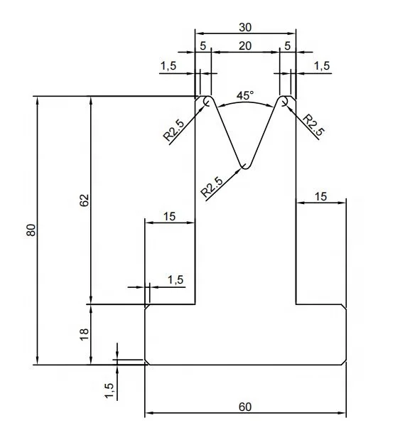 2024 New High Quality Cnc Press Brake Tooling Single V Die Bending Tools V2,v4,v6,v8,v10 for Amada Machine Tool