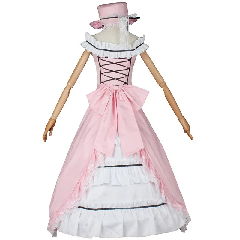 ABC123Black بتلر تأثيري حلي Kuroshitsuji Ciel Phantomhive لوليتا خادمة فساتين موحدة المرأة الوردي القرون الوسطى Bax ؛ 3,f'6,h.7;j