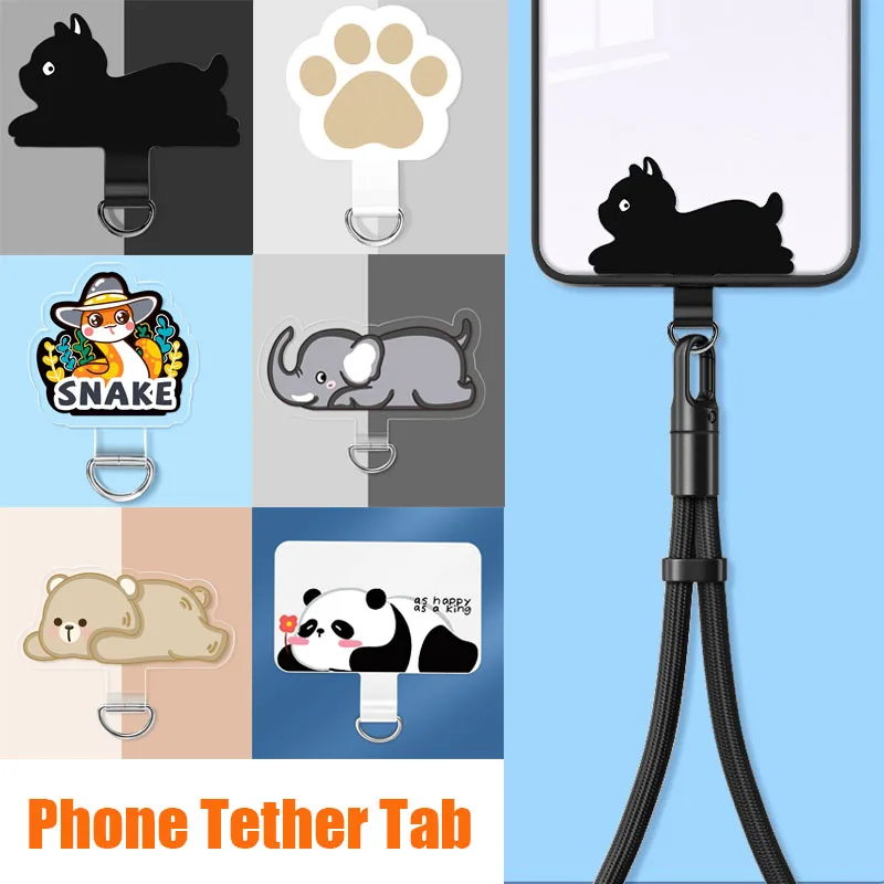 

Phone Tether Tab Patch for iPhone Clasps Cell Phone Lanyard Patch Phone Strap Replacement Part for Universal All Full Phone Case