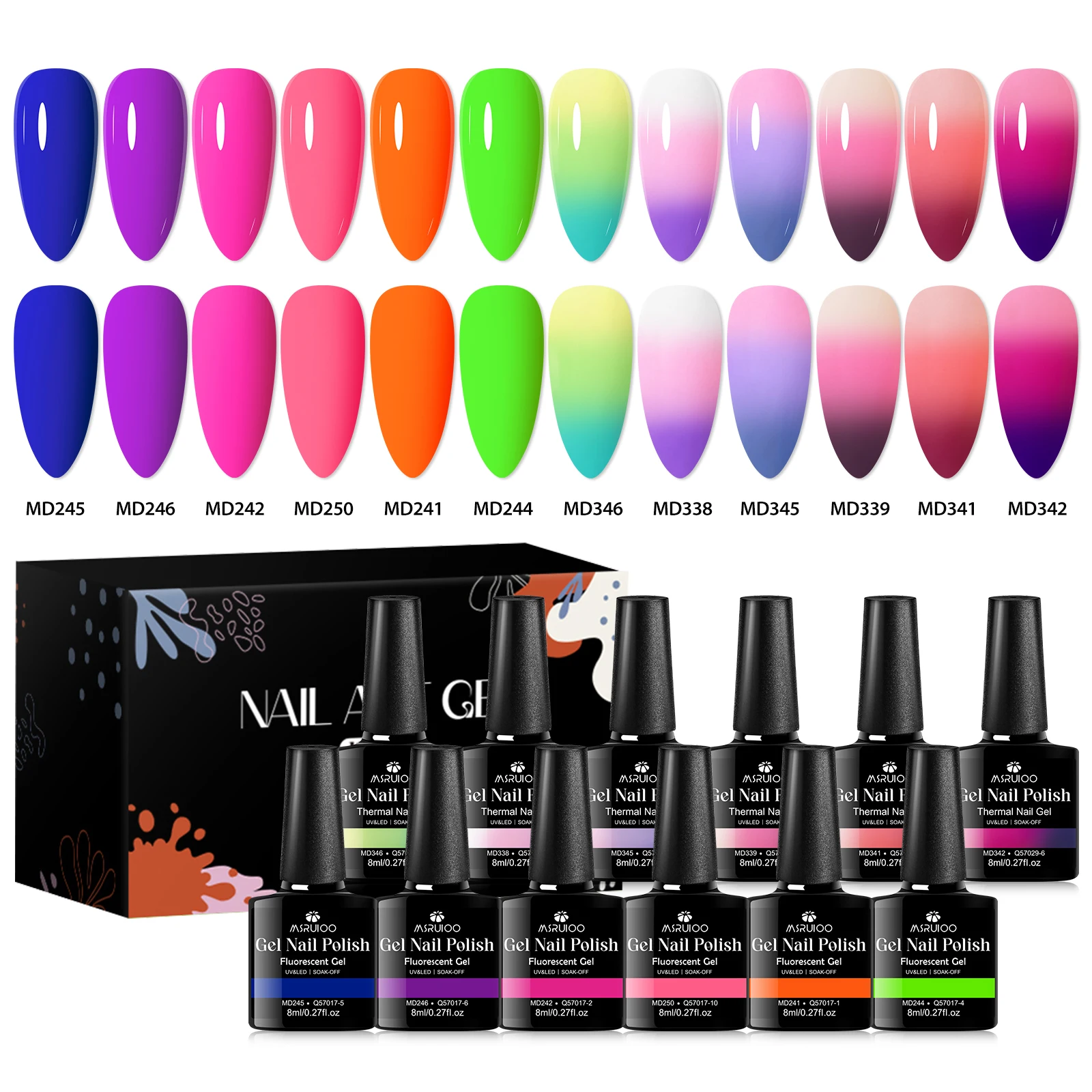 12 pz Gel Termico Smalto Per Unghie Set Temperatura Cambia Colore Semi Permanente Soak Off Gel UV Vernice Manicure Unghie Forniture FAI DA TE