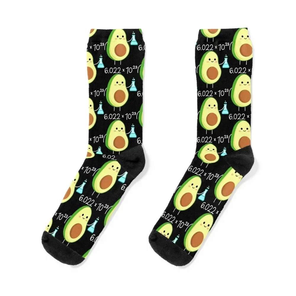 Avogadro's Number Pun. Cute Avocado Chemist. Socks Children's Toe sports Women's Socks Men's