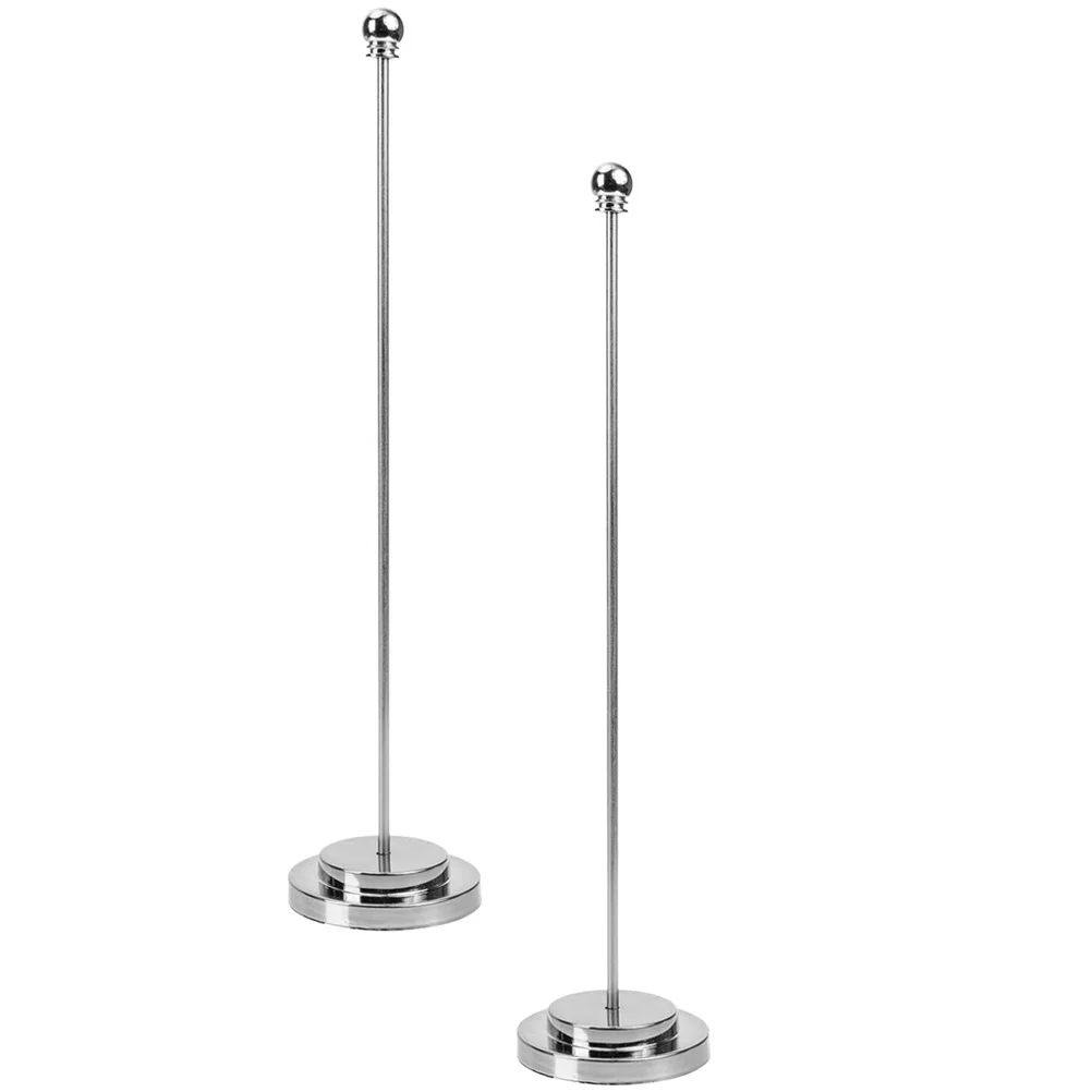 

2Pcs Metal Flagpole Small Desktop Flag Holder Stable Base Pole for Meeting Room Office Flag Display Nail-Free Flagpole
