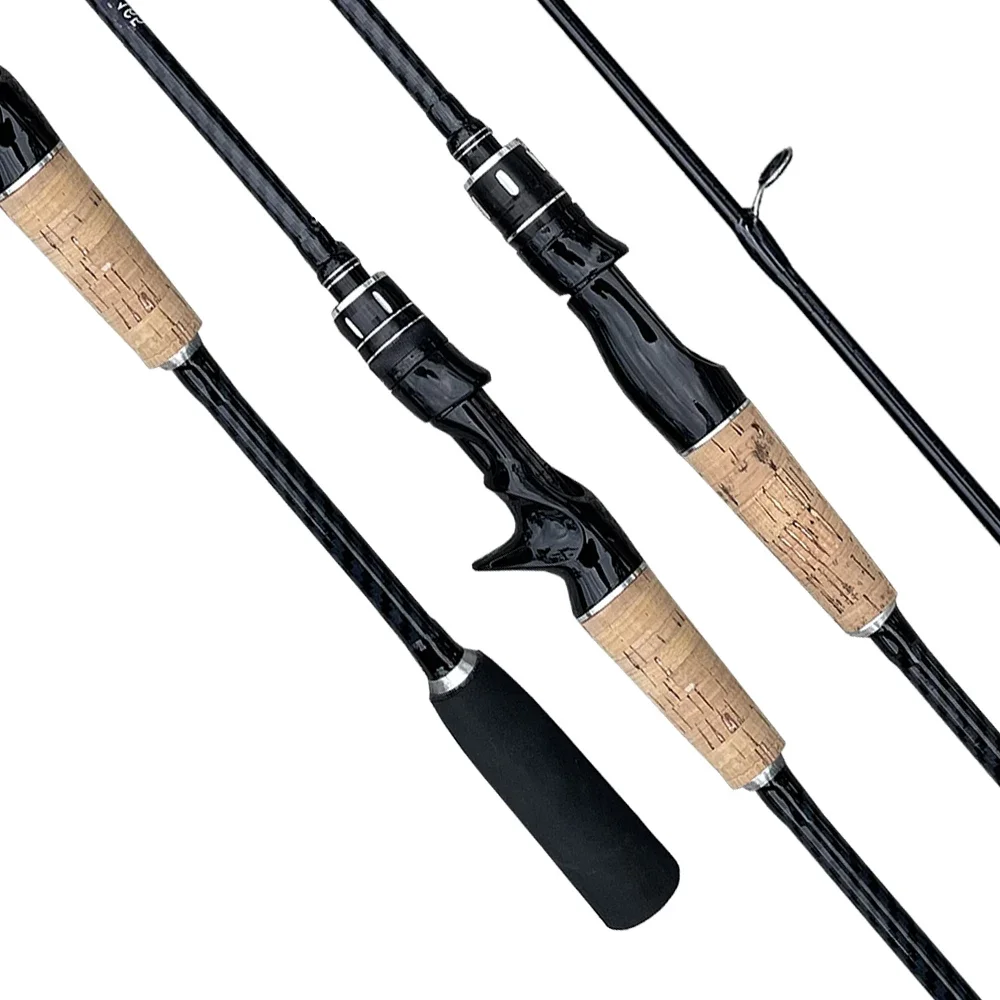 Carbon Fishing Rod 1.8M 1.65M ML Fast Spinning Casting 2 Sections Lure Trout Bass Rod 8-25g