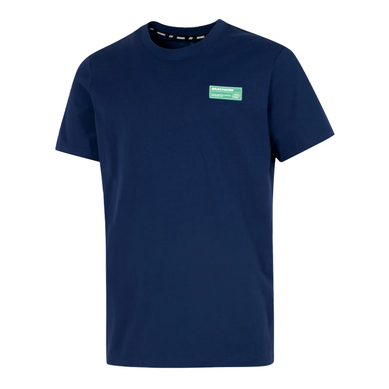 

Skechers Men's and Women's Tops Short-Sleeved Round Neck Knitted T-Shirt L224U136-007D