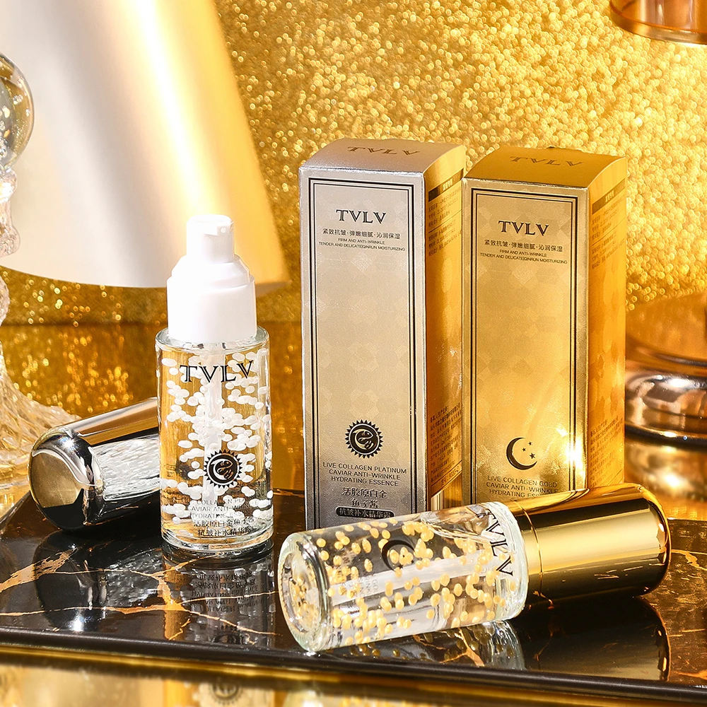 

Collagen Reduce Fine Lines Caviar Essence Moisturizing Tighten Elastic Brighten Beauty Face Essence Korean skincare products