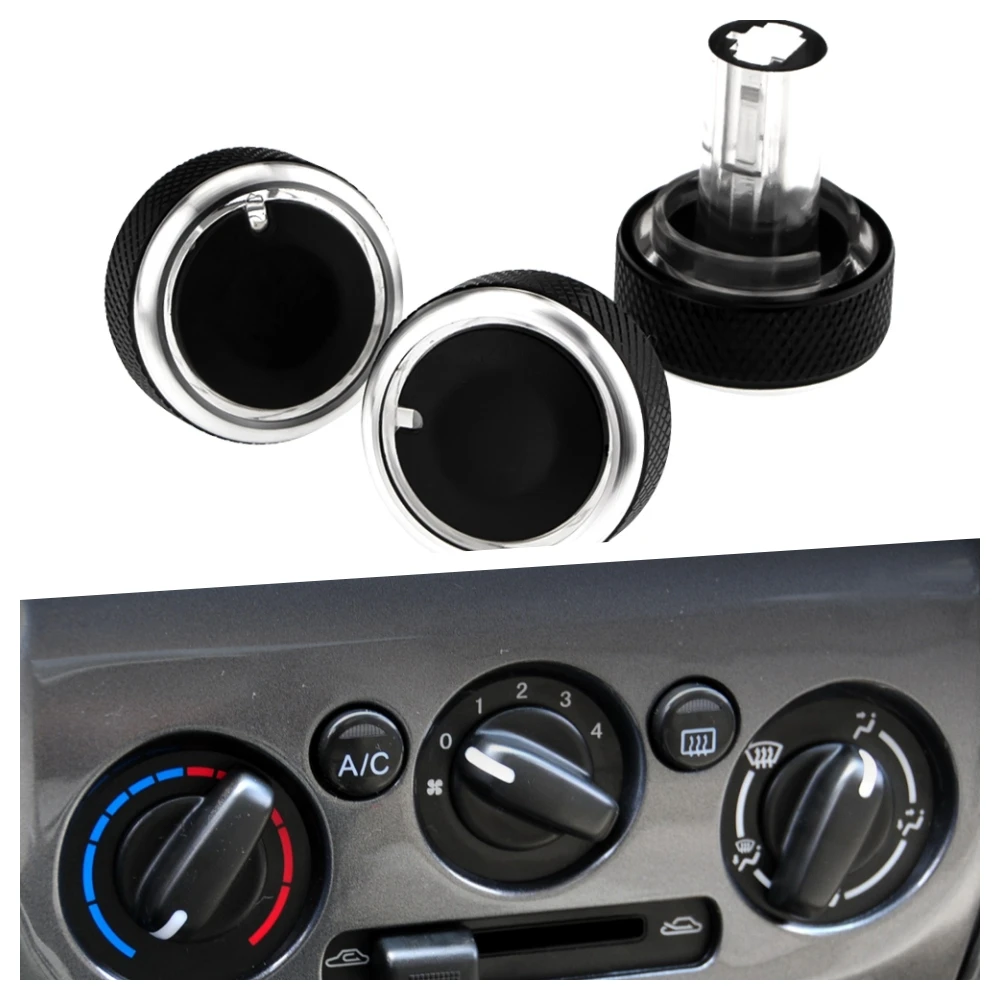 Botão de ar condicionado para mazda 323 allegro família 626 protege haima happin família liga alumínio ac botões botão controle calor