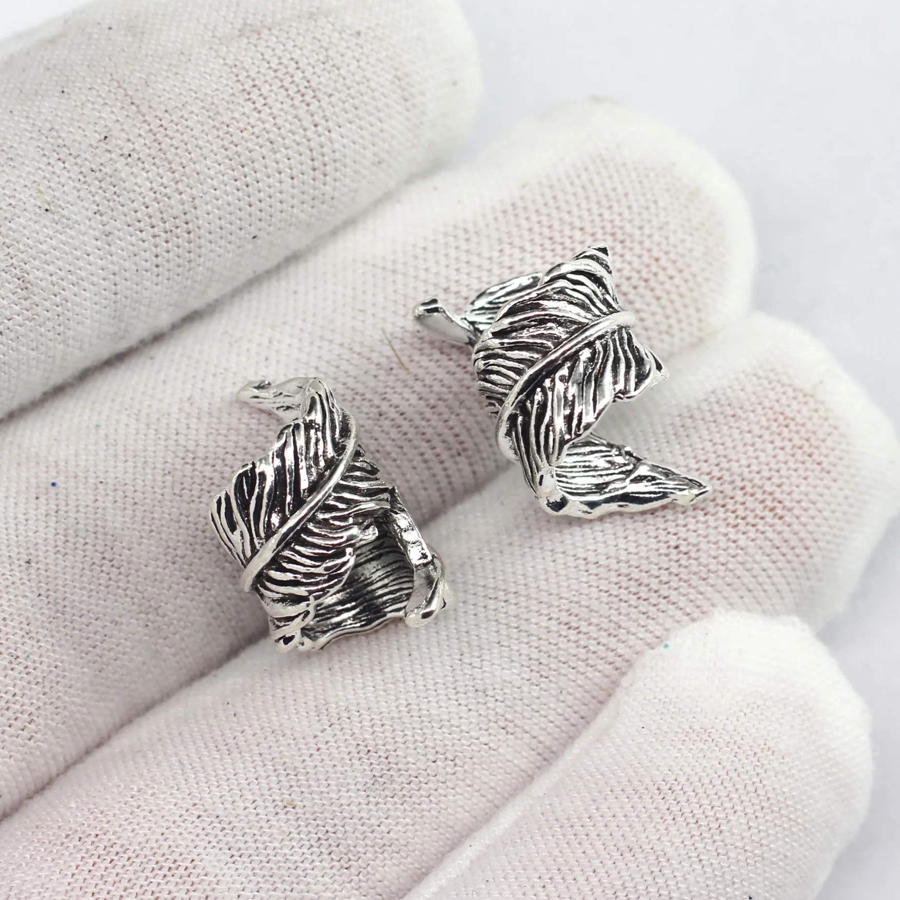 10pcs/Pack Feather Styles Big Hole Hair Braid Dreadlock Beard Beads DIY Bracelet Necklace Accessories Approx 7mm Hole Size