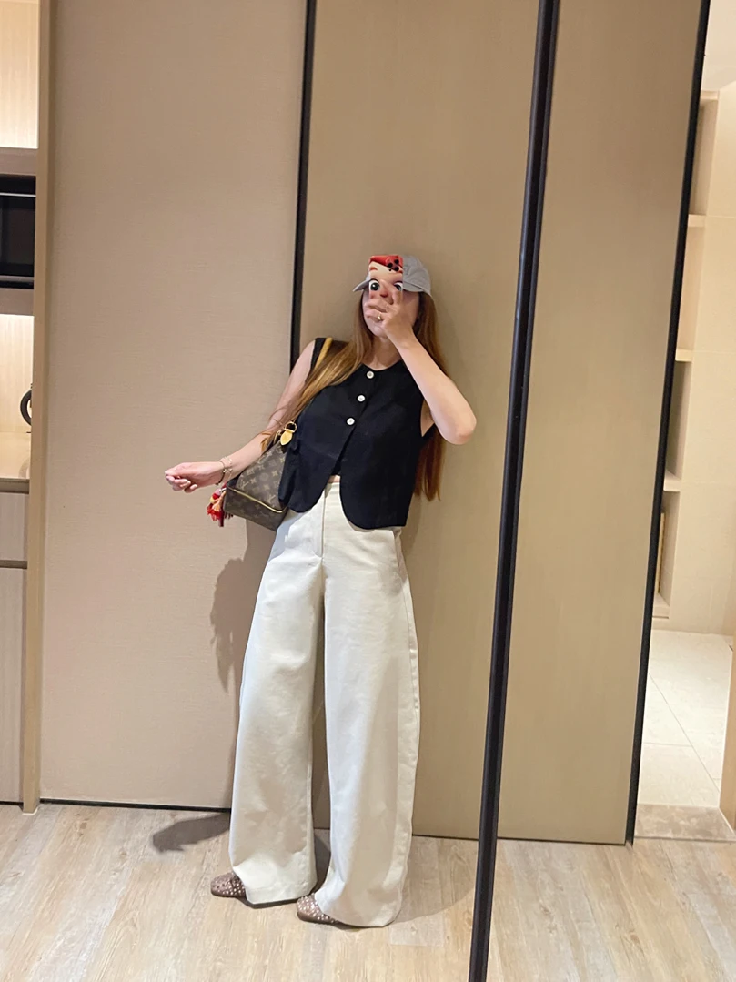 

Женские повседневные брюки KOGIRL с высокой талией, свободного кроя, с эффектом похудения, модель «Бент Найф»