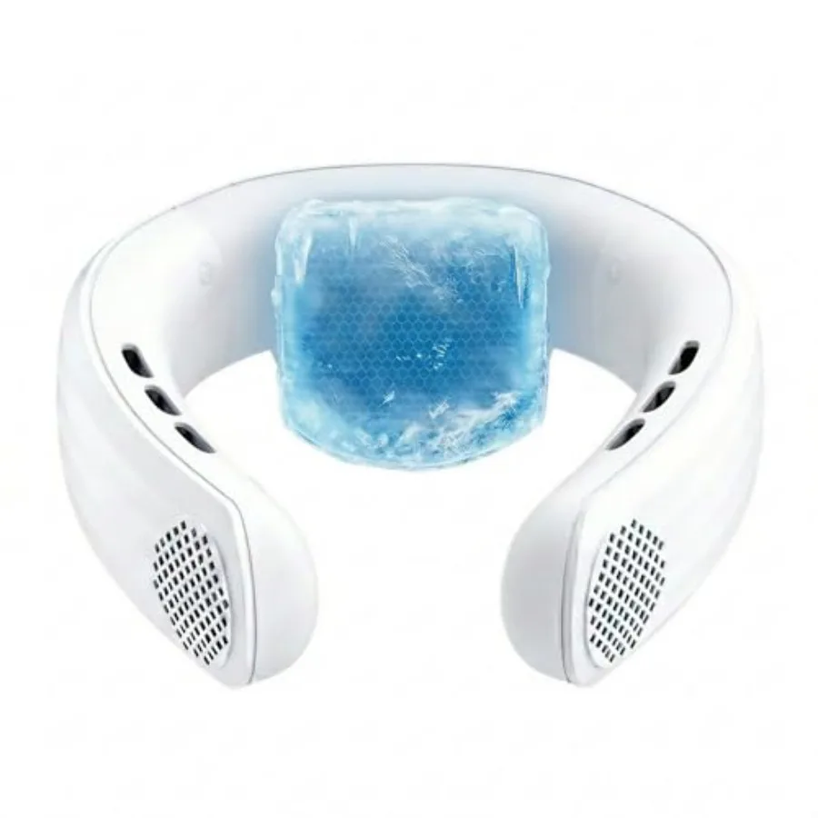 

Neck Air Conditioner with Semiconductor Cooling Plate 7000mAh Rechargeable Wearable Neck Fan 0.79 lb Lightweight Cooling Neck F