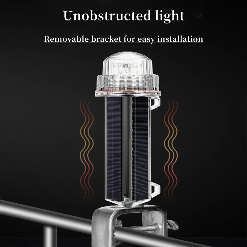 Ad energia solare IP7X Impermeabile Net Mark/Posizione Lampeggiante Luce di segnalazione marina Flash Luce per barca Avvertimento Luce di torpedo galleggiante CE