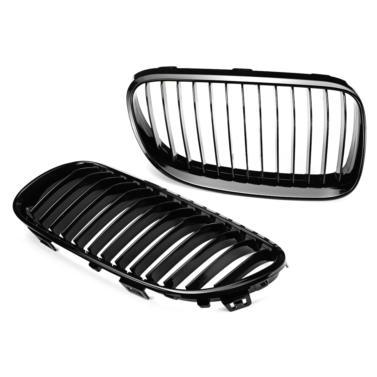 Kisi pengganti ginjal depan mobil hitam mengkilap, untuk BMW E92 E93 3 Series 2 pintu 2010-2013 kap Grill balap Facelift kelopak mata