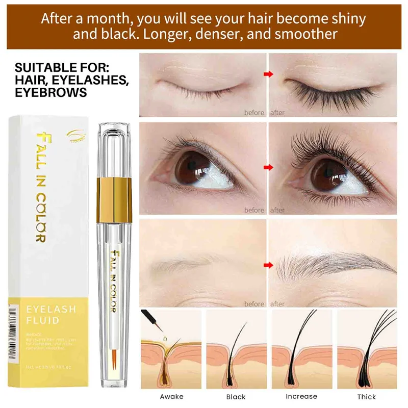 栄養まつげ強化セラム、まつげ成長セラム、天然成分、長く太いまつげ化粧品のボトル1本