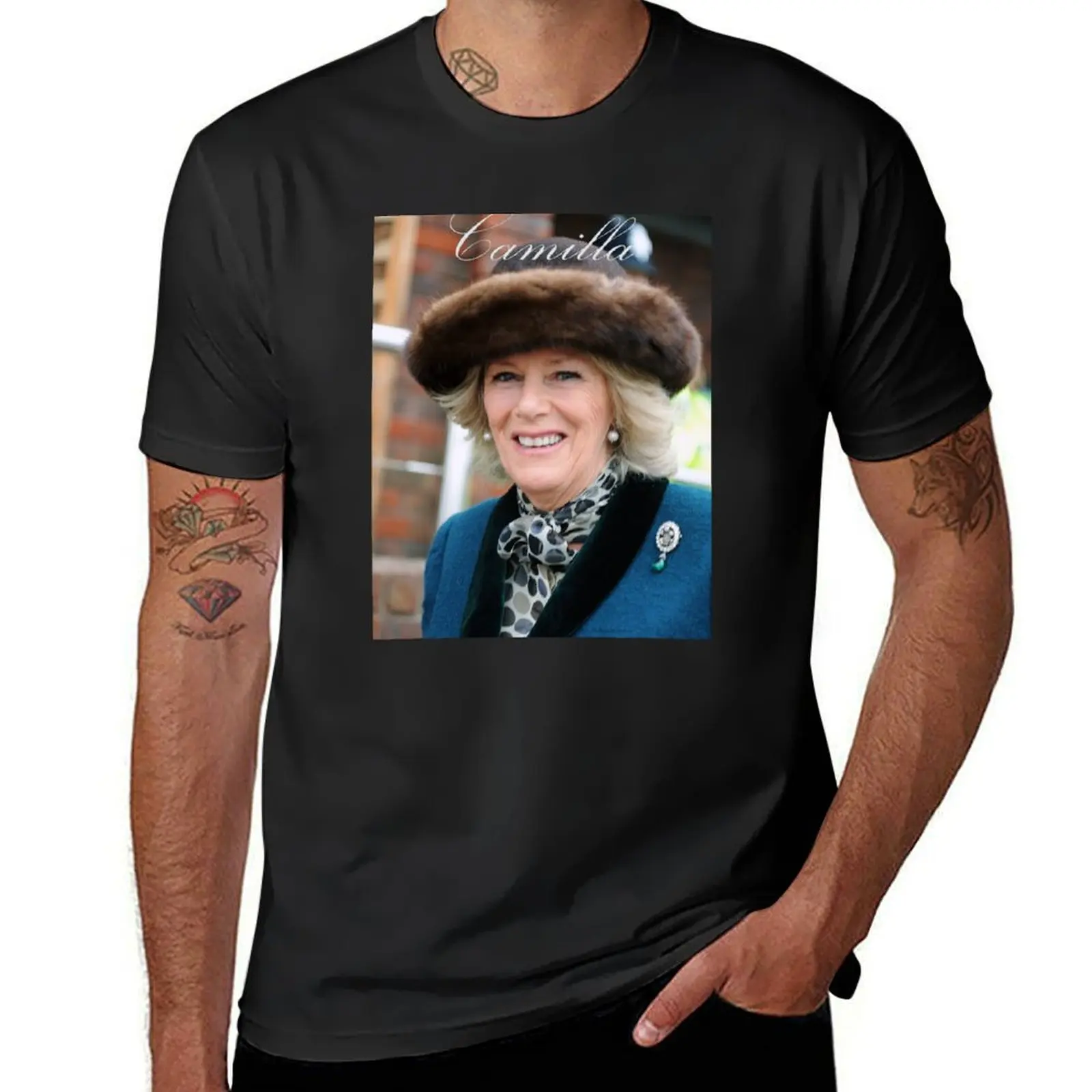 Camilla, Duchess of Cornwall T-Shirt cute tops sublime customizeds mens t shirts