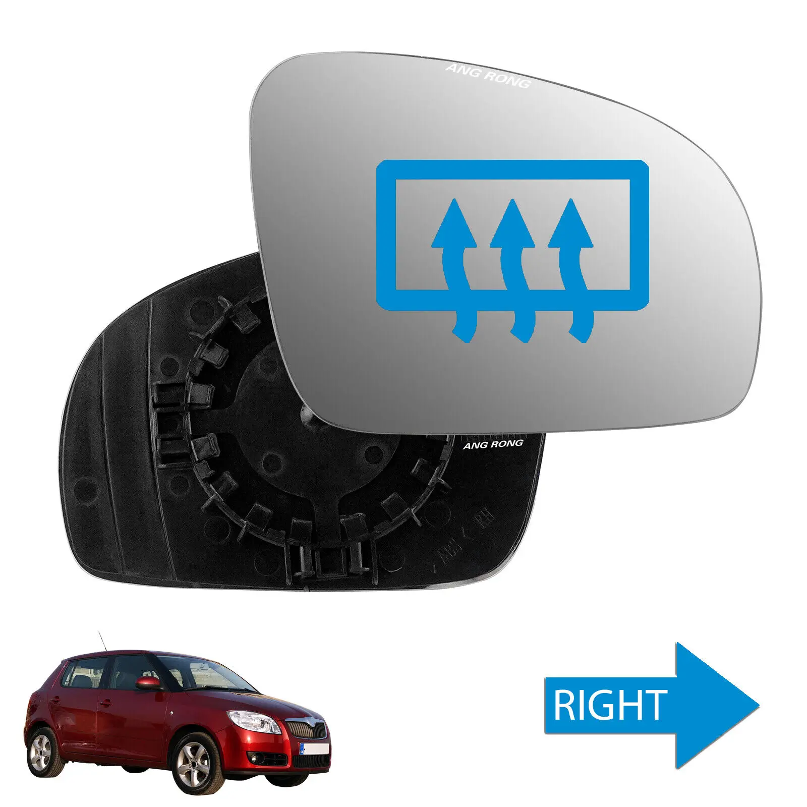 

For Skoda Fabia MK II 2007-2014 Wing Door Mirror Convex Heated Right