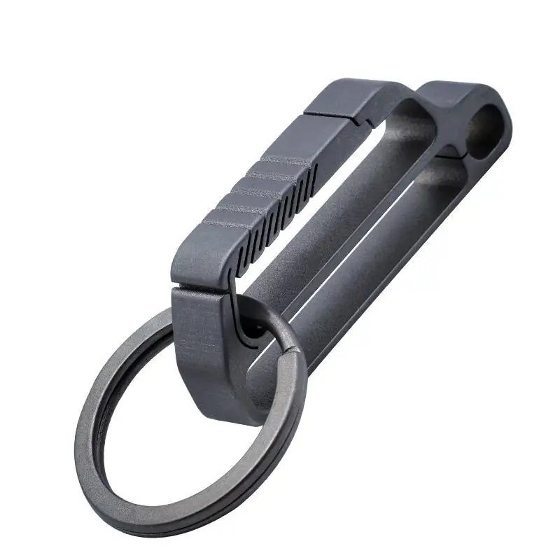 High Quality Titanium Men Waist Hanging CAR Keychain Key Ring Creative Car Shape Key Chain Belt Buckle The Best Gift For Men