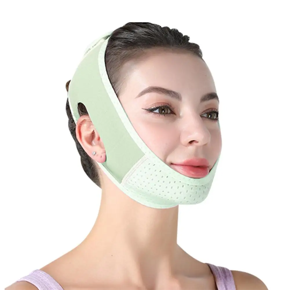 V รูปอุปกรณ์ความงาม Double Chin ลดสายคล้องใบหน้าแบบใช้ซ้ําได้ V Line หน้ากาก Chin Up Patch สายรัดคางสําหรับผู้หญิง Face Lift TAP X0K5