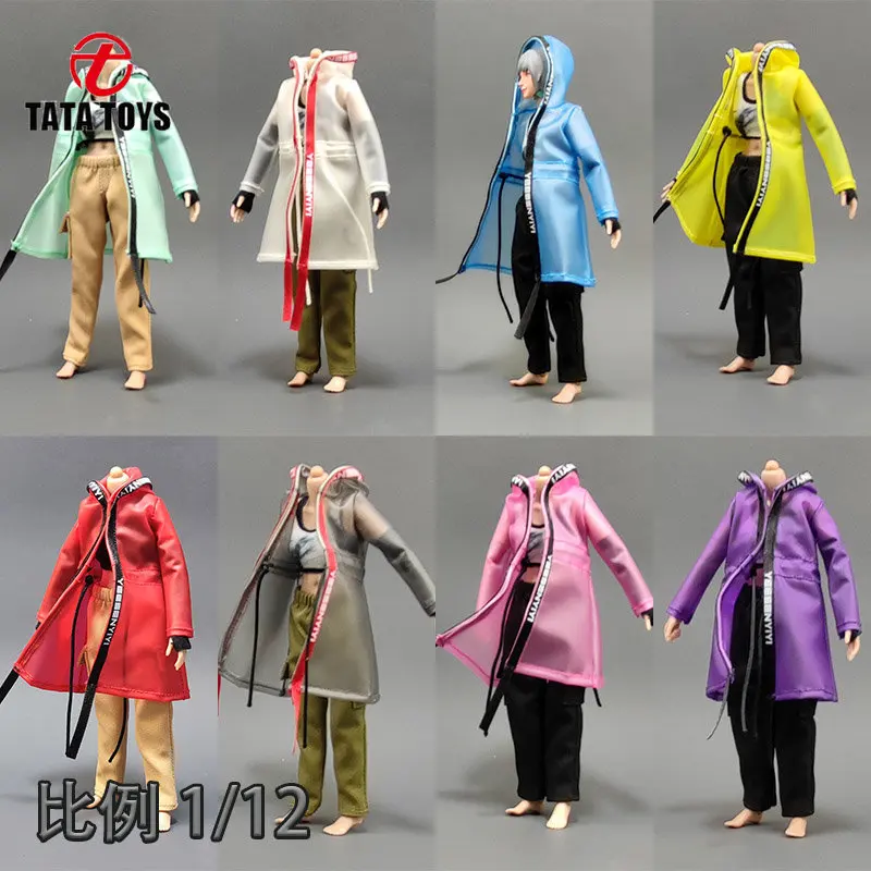 1/12 Scale female dolls clothes raincoat fit 6'' action figrue body model