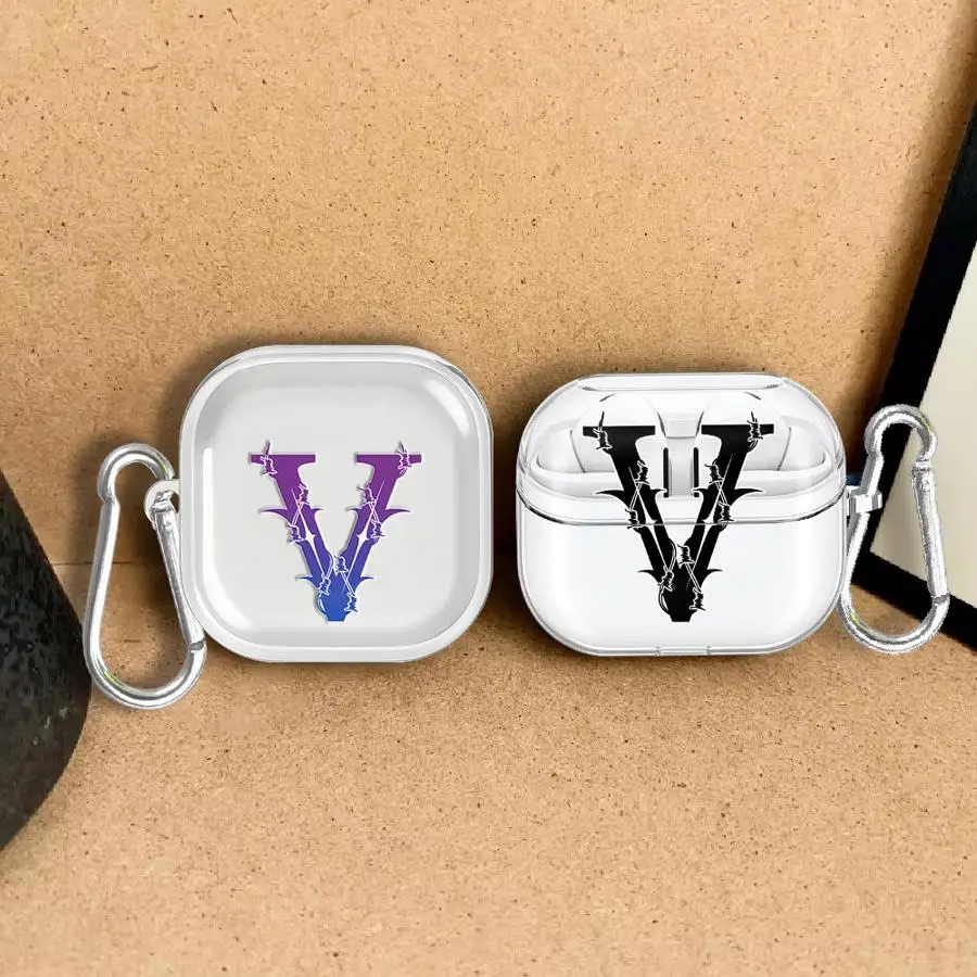 Case For Samsung Galaxy Buds 2 4Pro 4 Pro 3 FE Live 3Pro Clear Earphone Cases Cover Cool V-VRUNK