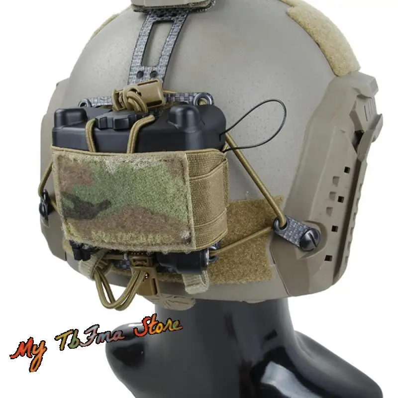 Tactical Helmet Frame Battery Case Pouch T Shape Battery Pouch PVS31 Helme NVG Paste Attached Pouch Battery Storage Bag