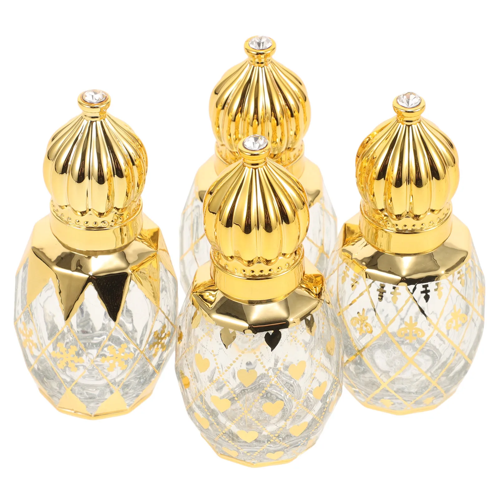 

4 Pcs Oil Bottle Reusable Dropper Essential Roller Bottles Glass Sample Exquisite Fragrance Perfume