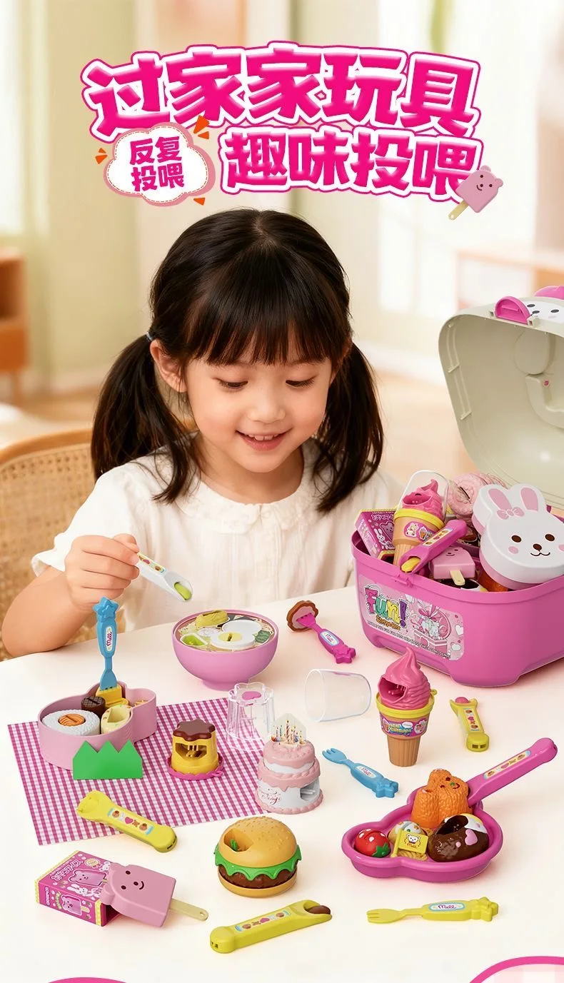 Complete Japanese Ramen Bento Pretend Play Set - Kids Feeding Toy with Storage Box Unisex Gift kitchen toys
