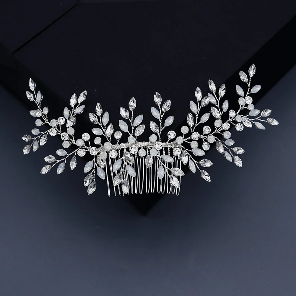 Crystal Hair Comb Bridal Headdress Accessory Xiuhe Clothing Silver Wedding Bride