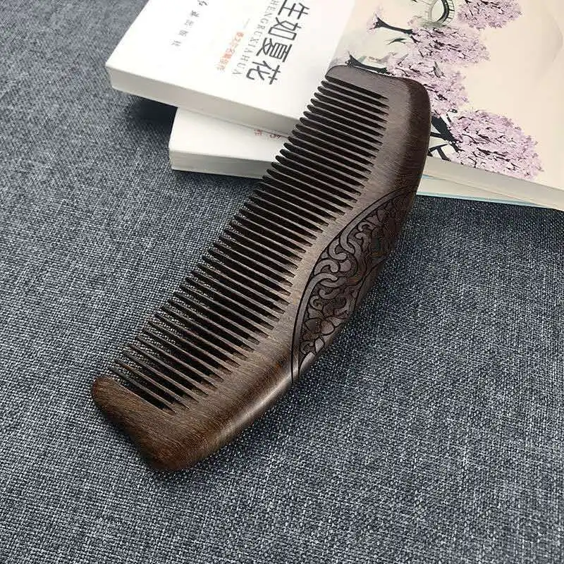 Wooden Comb Natural Handmade Comb, Fine Tooth Sandalwood Comb for Wavy hair,Thick hair, Thin hair, Straight hair, No Static