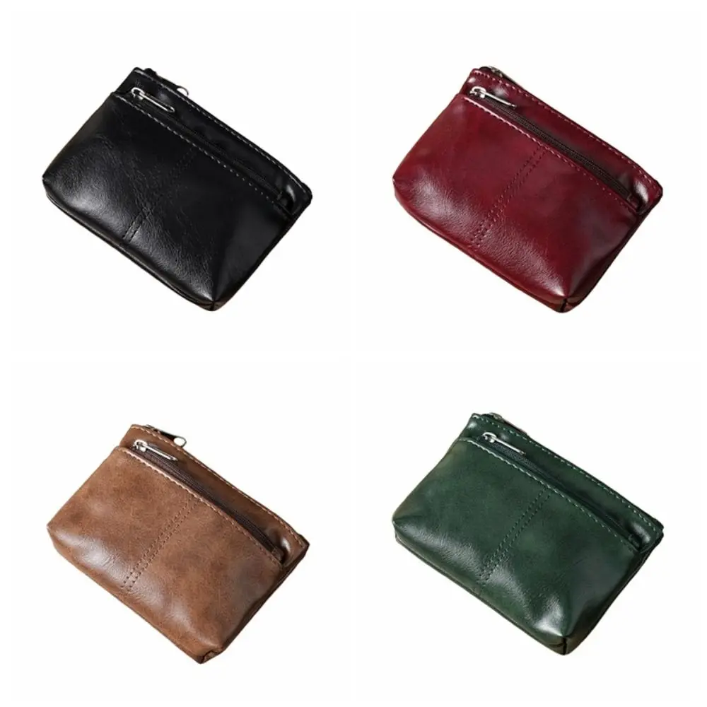 

Gift Zipper Women's Wallet Portable PU Leather Mini Coin Purse Rear Zipper Bag Multi-Cards Slot Small Card Bag Business