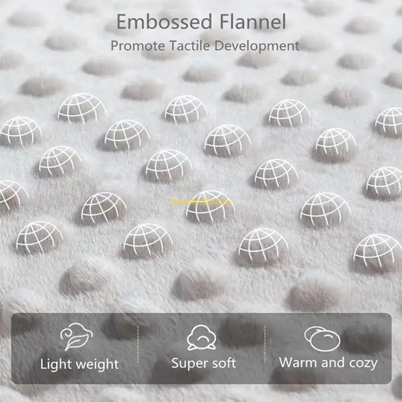 WXTD Soft Plush Baby Blanket مع دعم منقطة خفيفة الوزن Baby Minky بطانية