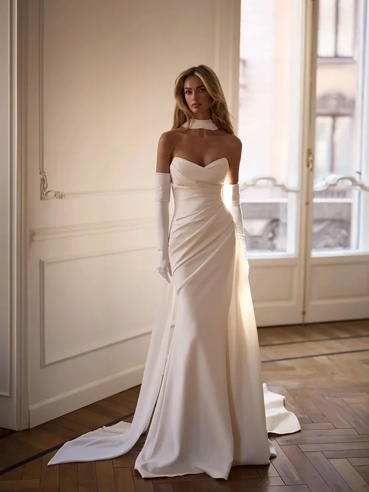 Abito da ballo sexy con scollo a cuore personalizzato incantato Abito da sera per festa di nozze avorio da donna e abiti da cerimonia lunghi fino al pavimento