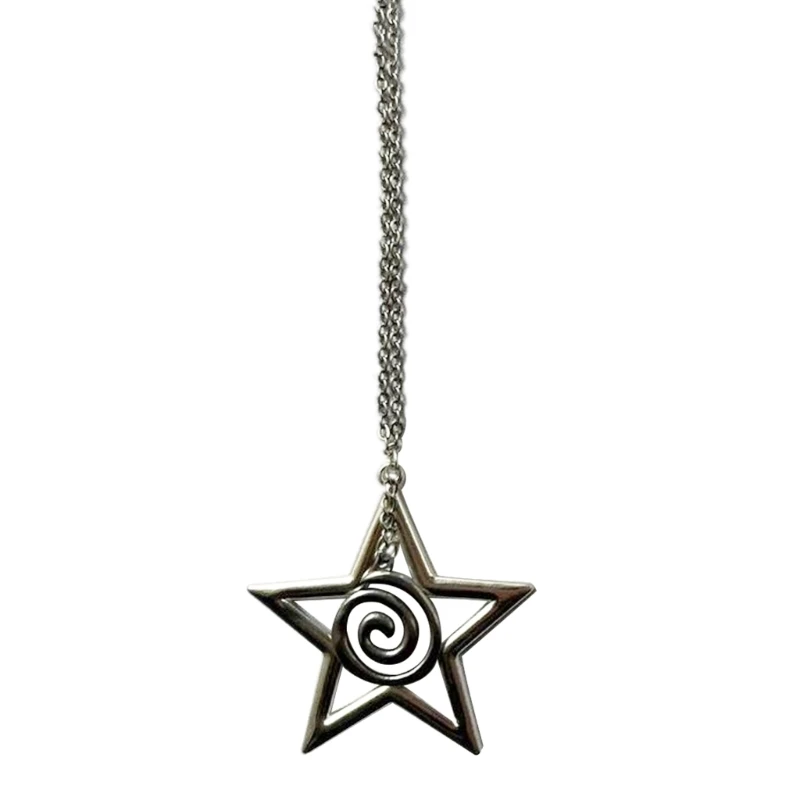 Spirals Star Necklace Unique Y2K Star Necklace Star Chain Dropship