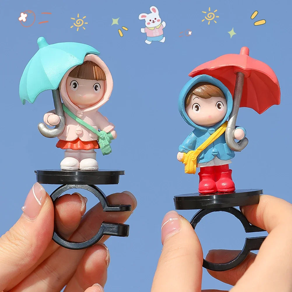 Guarda-chuva bonito dos desenhos animados para menina, interior do carro, bicicleta, moto, decoração da bicicleta, decorações do ciclismo, acessórios do passeio