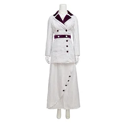 Titanic Rose Cosplay Costume Purple Stripes Rose Dewitt Bukater Boarding Suit Dress Outfit for Women