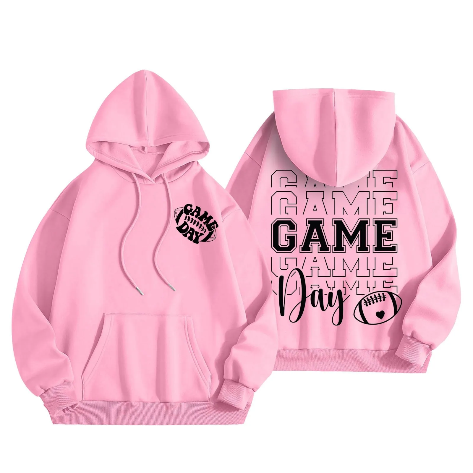 Hoodie grande com gráfico para homens, treino de futebol ao ar livre, moletom com capuz, jumpers vintage, americanos, plus size, dia de jogo, y2k, novo