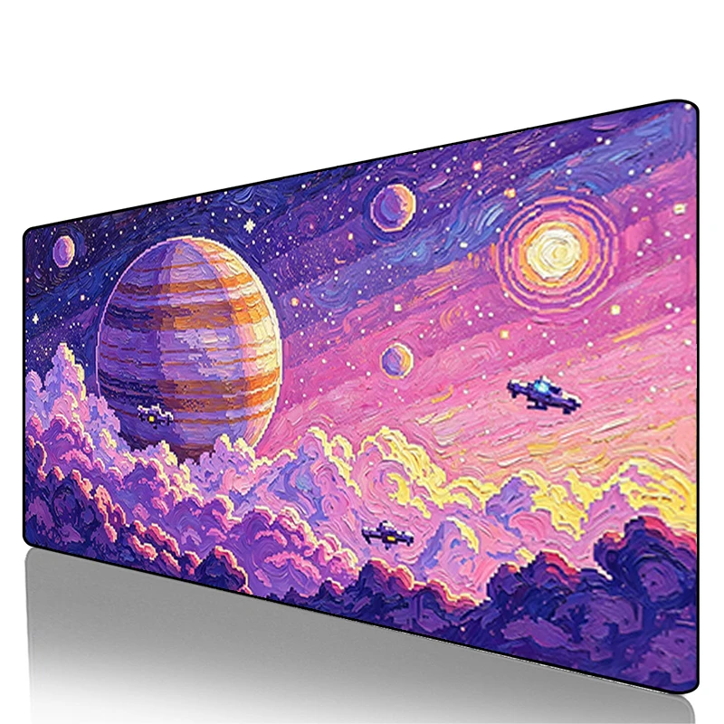 Dreamy Starry Sky Mouse Pad Office Carpet Anime Night Sky Gamer Desk Mat PC Accessories Pads Large size Rubber Gaming Mousepad