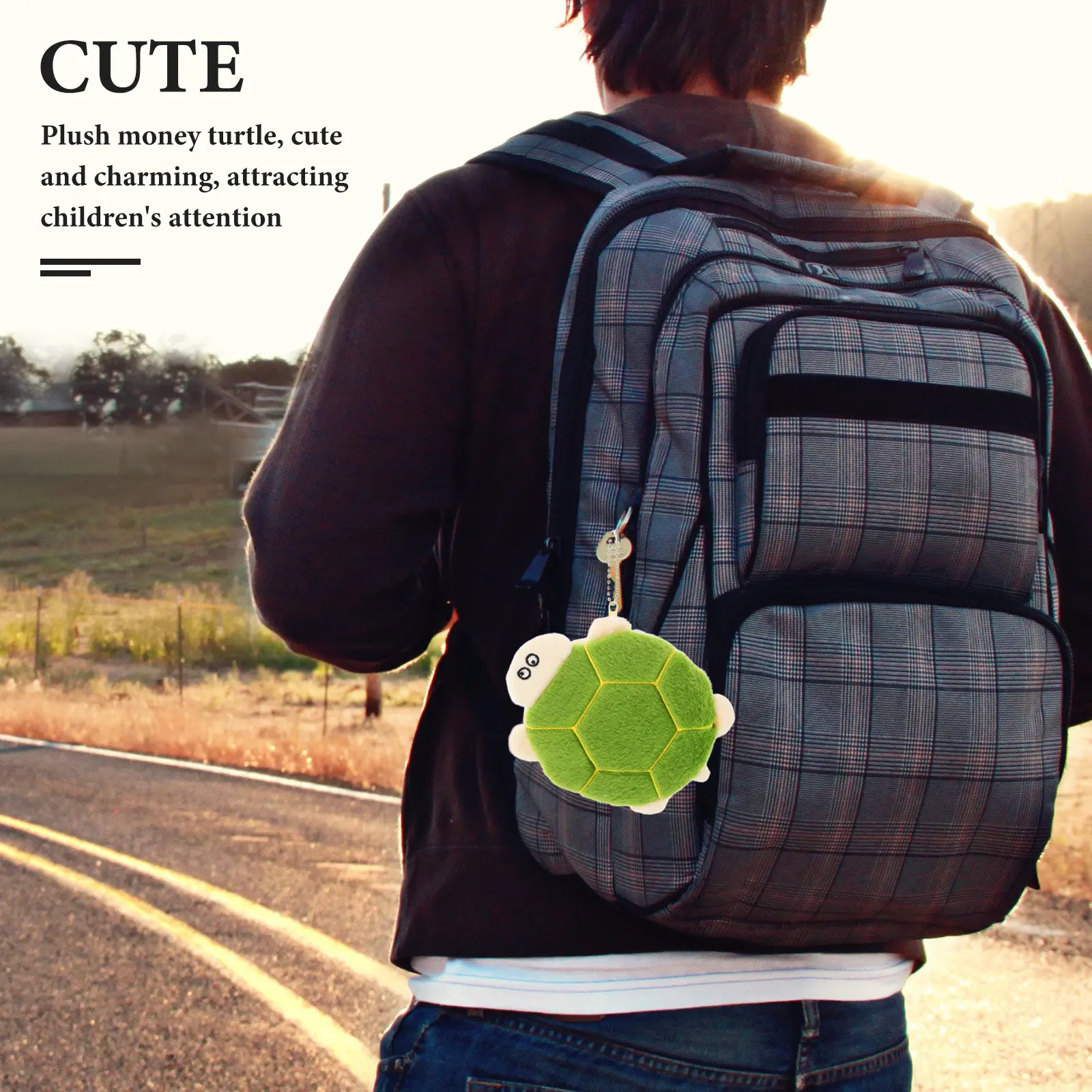 Turtle Coin Purse Cute Mini Wallet Keychain Animal Change Pouch Backpack Pendant for Women and Kids