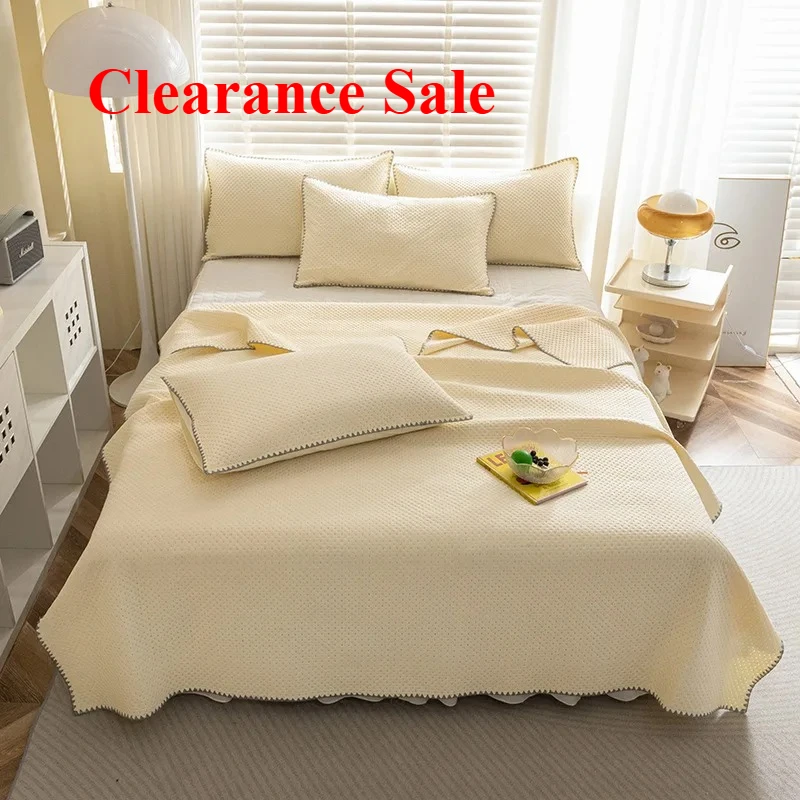 

2025 Bubble cotton jacquard ultrasonic blanket light luxury nap casual quilt plain solid color small blanket thin blanket