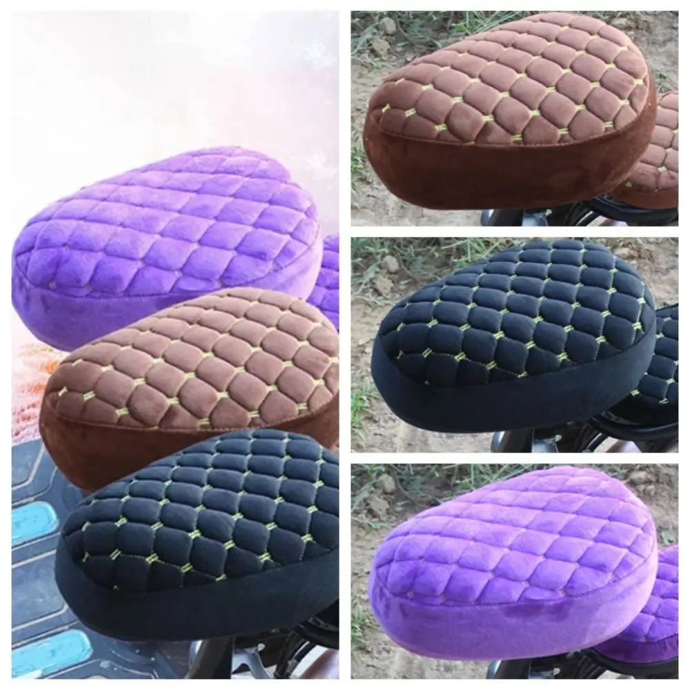 1 Set Flannelette Electric Bicycle Seat Cover Plus Fleece Soft Thickening Seat Cover Universal Warm Sun Protect Seat Cover