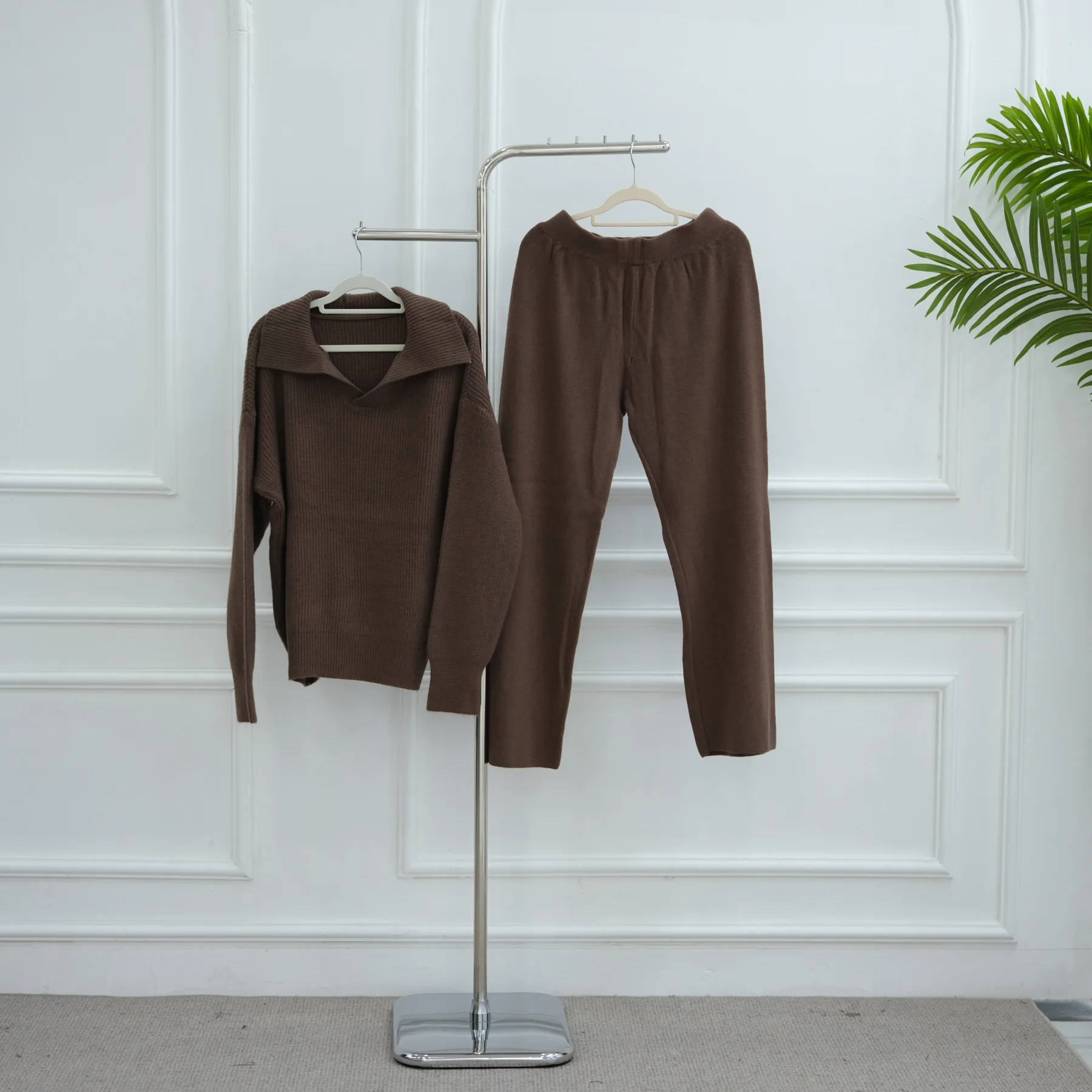 2PCS Dick Gestrickte Pullover Frauen Muslimischen Set Top Hosen Anzug Trainingsanzug Islam Kleidung Abaya Kleid Kaftan Femme Musulmane Ensembles