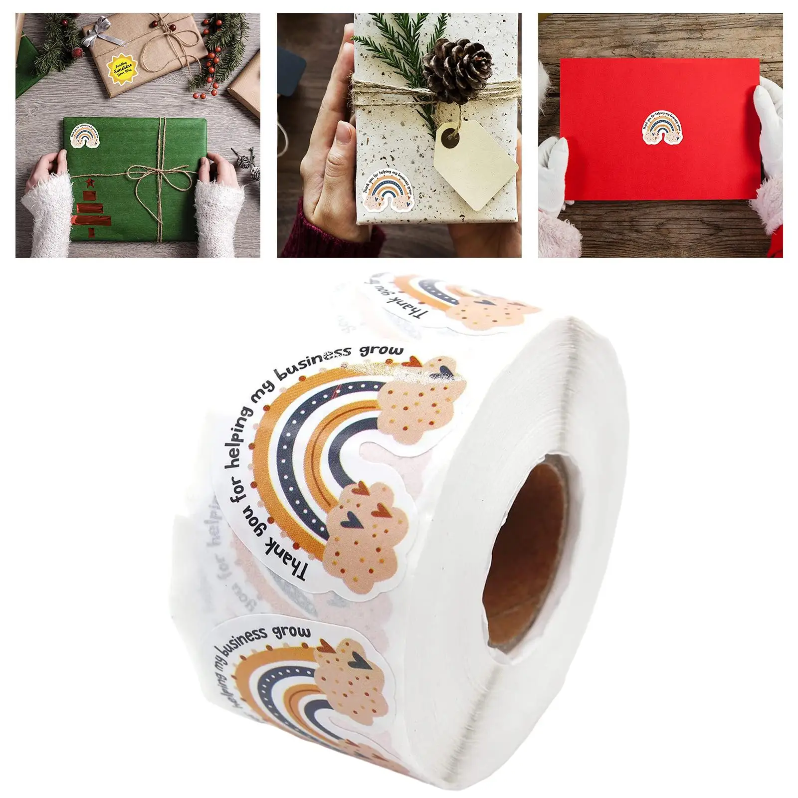 Rainbow Sticker Cake Baking for Journal Wrapping Envelope